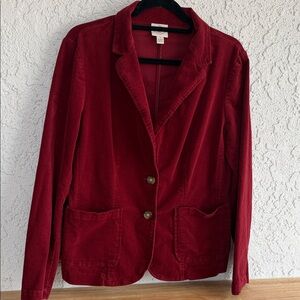 Women's Red Corduroy Blazer
